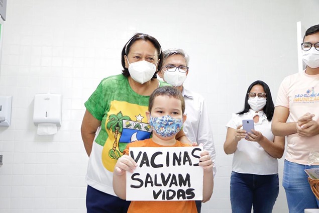 RN está em terceiro lugar no Brasil que mais vacina crianças contra a Covid-19